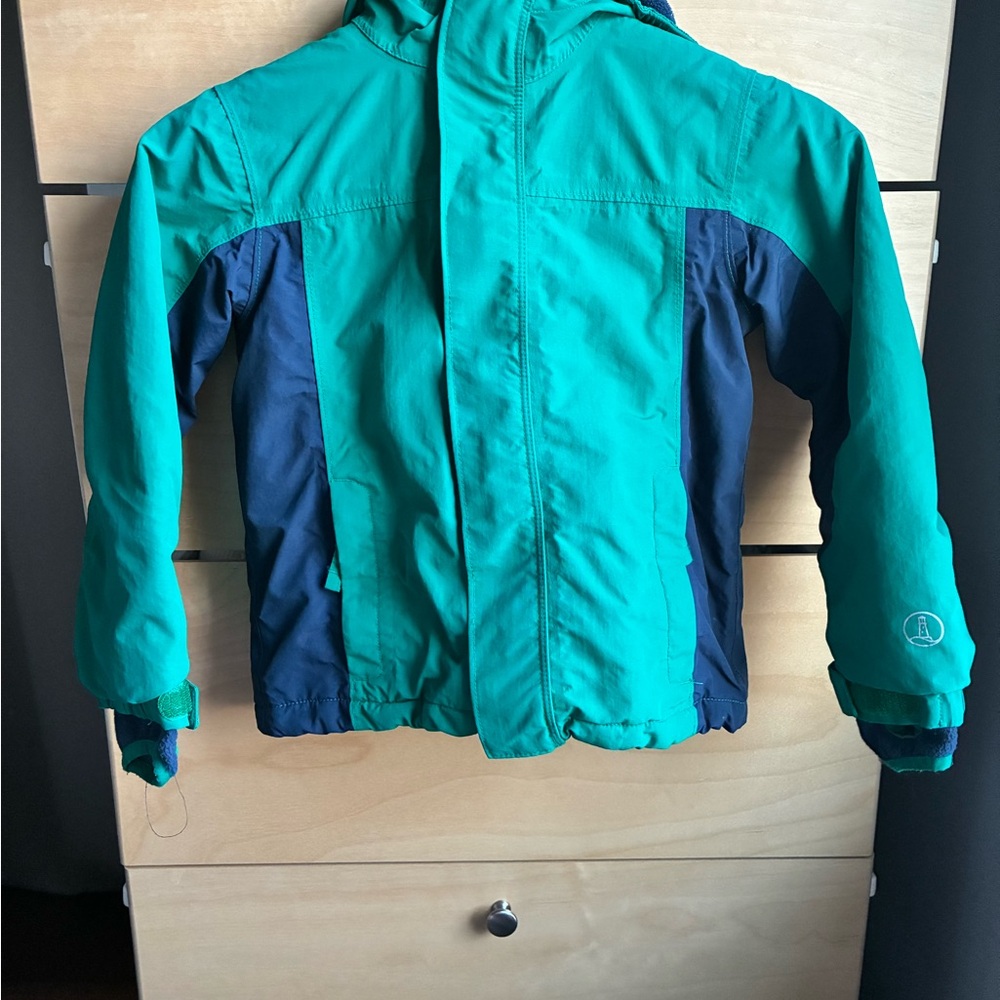 Lands' End Teal and Navy Kids Winter Coat